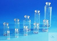 Chromatography vials with beaded rim, 20 ml, 75 x 23 mm, clear glass,