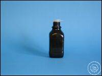 Square screw top bottle, amber glass, GL 45, 1000 ml