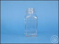 Square screw top bottle, clear glass, GL 54, 500 ml