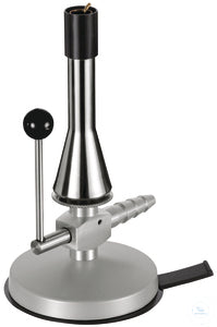 Teclu Burner Bottle gas, lever stop -cock, pilot flame, air reg.