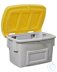 Grit container without dispensing hatch PE yellow V=200 L, 975x705x665