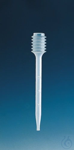 Dropping pipette, PE-LD, approx. 1,5 ml, l. 133 mm, graduated