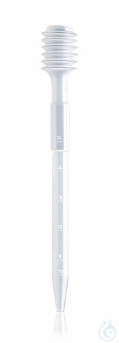 Dropping pipette, PE-LD, approx. 5,0 ml, l. 194 mm, graduated