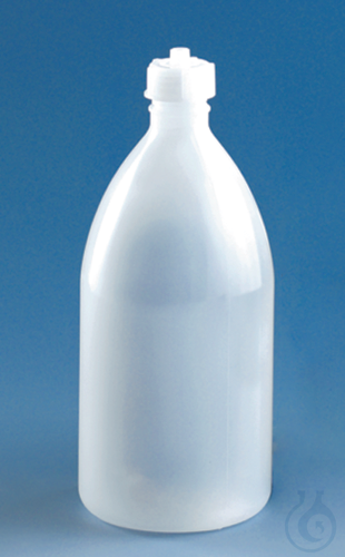 Reservoir bottle PE-LD f.Schilling bur., 1000 ml, GL 28, with tube duct