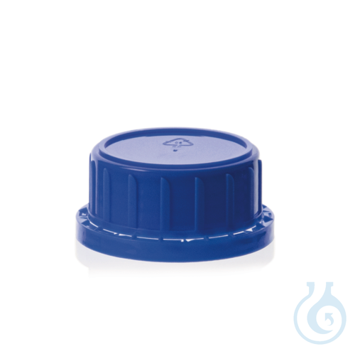 Screw cap, PP, blue, GL 32 clos. tamper-proof f. bottle 130338