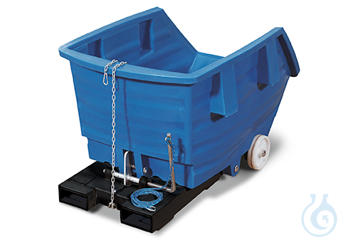 Tipping container PE blue V=750 L, 1145x1650x925