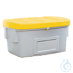 Grit container without dispensing hatch PE yellow V=550 L, 1400x1070x750