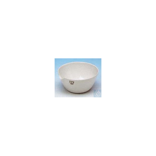 Evaporating basins 131, size 6, French shape, with spout and flat bottom, glazed
