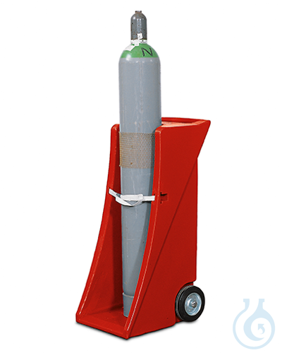 gas cylinder trolley PE, for 1 bottle (?230), 495x627x1110