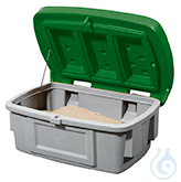 Grit container without dispensing hatch PE green V=100 L, 975x705x460