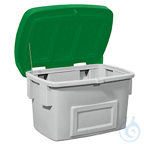 Grit container without dispensing hatch PE green V=200 L, 975x705x665