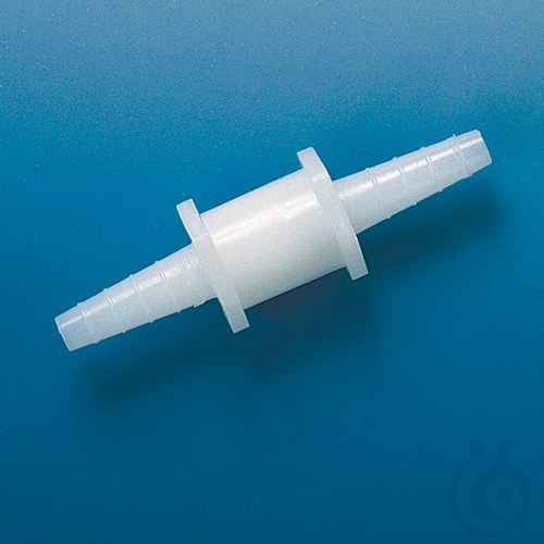Non-return valve PE-HD valve disc FKM, f. tubing inner dia. 6- 9 mm l. 80 mm