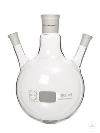 3-neck bottom flask, 500 ml, mn size 29/32, 2x sn size 14,5/23