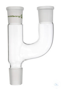 2-neck adapter, cone size 14,5/23, 2x sockets size 14,5/23,