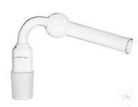Drying tube, cone size 19/26, curved with an angle of 75°