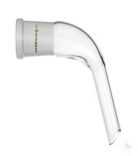 Distilling receiver, socket size 29/32, curved with an angle of 105°