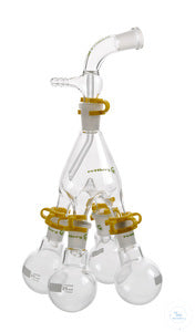 Distilling receiver Bredt-type, with socket size 14,5/23, distributor and