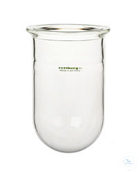 Reaction vessel, 250 ml, DN 60, with groove, cylindrical, round bottom