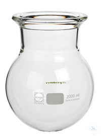 Reaction vessel, 2000 ml, DN 100, with groove, spherical