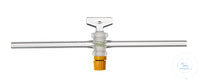 Stopcock, straight bore, solid glass plug size 21,5/6,0 mm bore