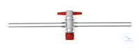 Stopcock, straight bore, PTFE-plug size 12,5/1,5 mm bore