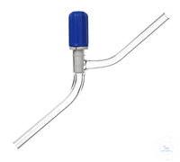 PTFE valve, straight, passage 0 - 3 mm, PTFE-spindle and sealing ring