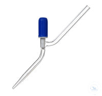 Burette valve, straight, passage 0 - 3 mm, PTFE-spindle and