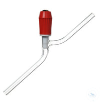 High vacuum valve, straight, PTFE-spindle, passage 0 - 3 mm,