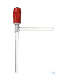 High vacuum valve, angled 90°, PTFE-spindle, passage 0 - 6 mm,