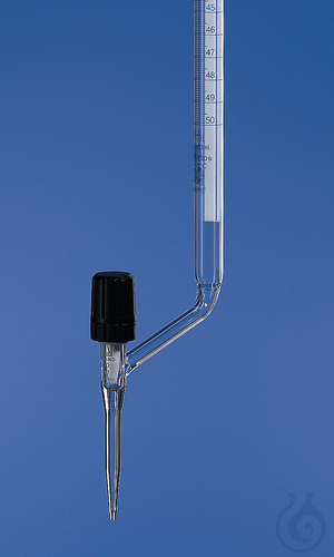 Burette BLAUBRAND AS DE-M lat.stopcock, 10 ml:0,02 ml Boro 3.3 Sch. PTFE spindle