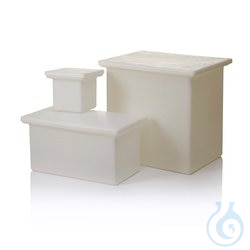 Nalgene&trade; Rectangular Polypropylene Tank with Cover