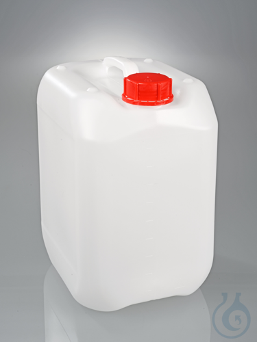 Jerrycan, HDPE transparent, UN, DIN50, 10l, w/ cap