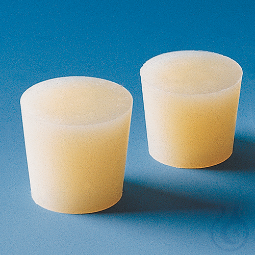Stopper, silicone rubber, h. 30 mm, upper dia. 27 mm, lower dia. 21 mm