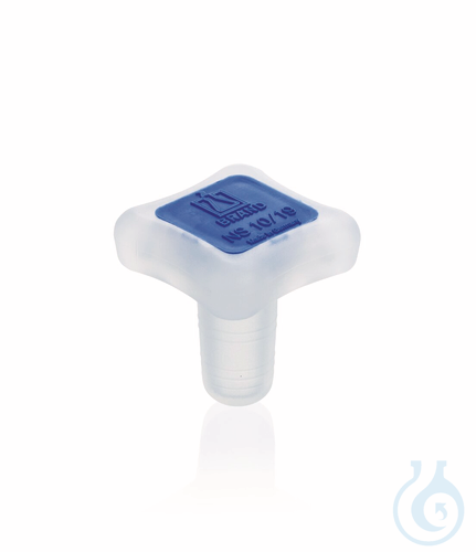 Conical joint stopper, PP, NS 10/19 square grip hollow seal. rings