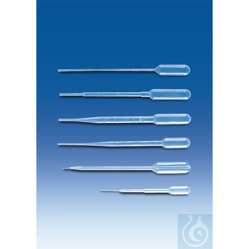 Pasteur pipette, PE-LD, ungraduated, suction vol. max. 3,0 ml, length 152 mm