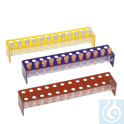 neoLabLine Acryl-Gestelle 2 x12 Loch, blau für Eppendorf-Reaktionsgefäße