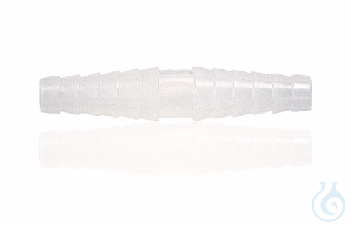 Tubing connector, PP, straight, f. tubing inner dia. 9-13 mm, l. 57 mm