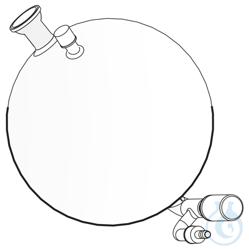Receiving flask 10 L w drainage underneath
