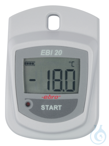 EBI 20-T1, Temperature data logger with 2 point factory calibration certificate
