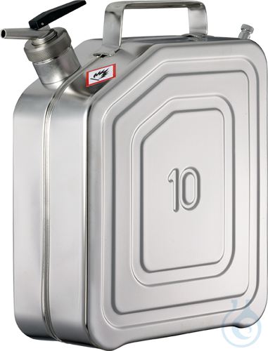 Safety canister st.steel 1.4571 pol. V=10 L, 130x280x380