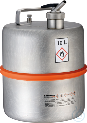 Safety container st.steel 1.4571 matt V=10 L, 260x260x340