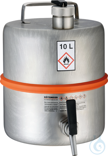 Safety container st.steel 1.4571 matt V=10 L, 260x260x330