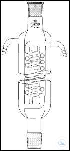 Jacketed double Coil Condensers, Cone +