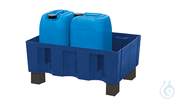 Sump pallet PE blue feet construc. V=60L, 725x525x320