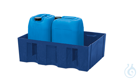 Sump pallet PE blue V=60L, 725x525x235
