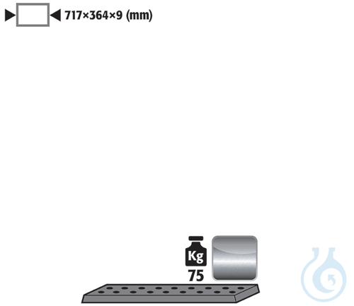 perforated insert st.steel 1.4016 raw for UB90 B890/1400 D=500 717x364x9