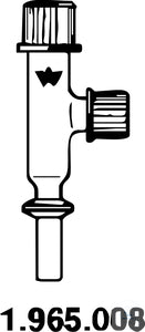 Adapter, straight, with side tube, 1 G