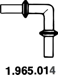 Connection tube, 90° bent, 2 FA 10