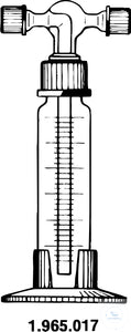 Wash bottles, graduated, 100 ml, with p