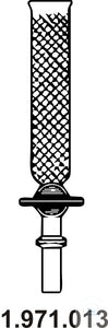 Tube with stopcock, filled with foam st